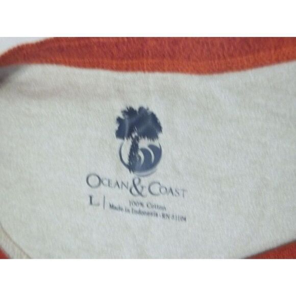 Ocean &‎ Coast Tshirt Men Sz L Long Sleeve V Neck Everyday - Picture 3 of 8